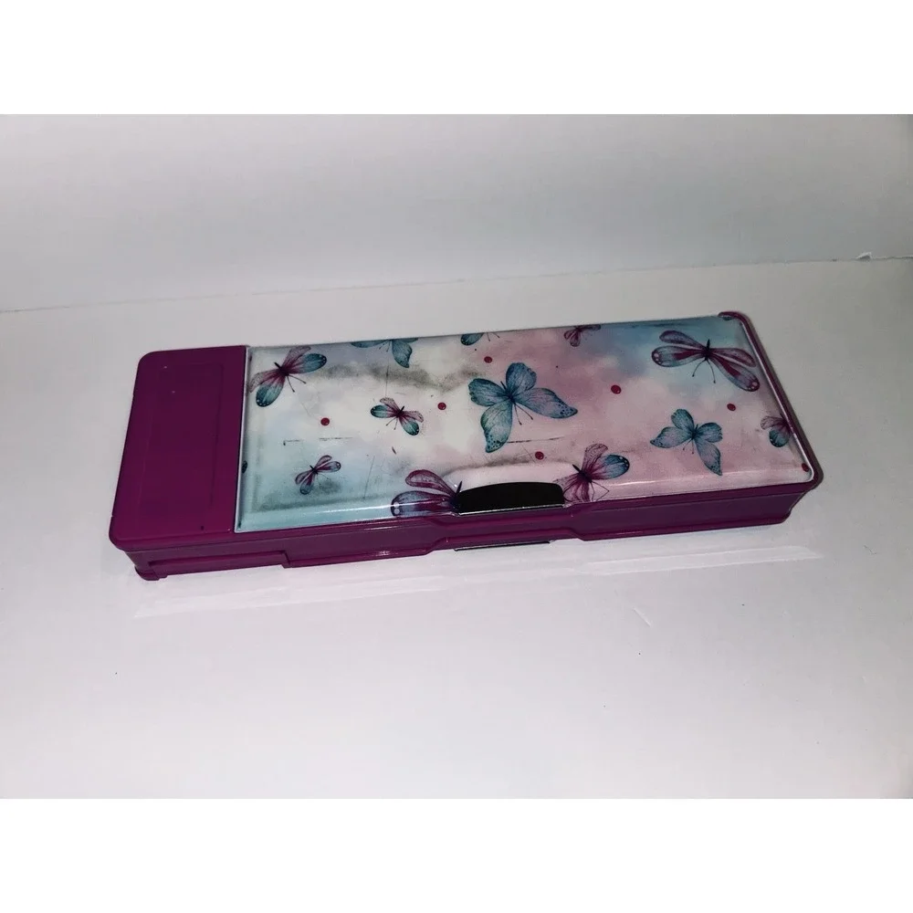 Fun Pencil Case With Calculator ,sharpener,hidden Pockets